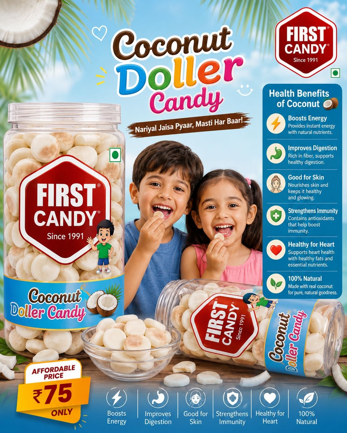COCONUT DOLLER CANDY