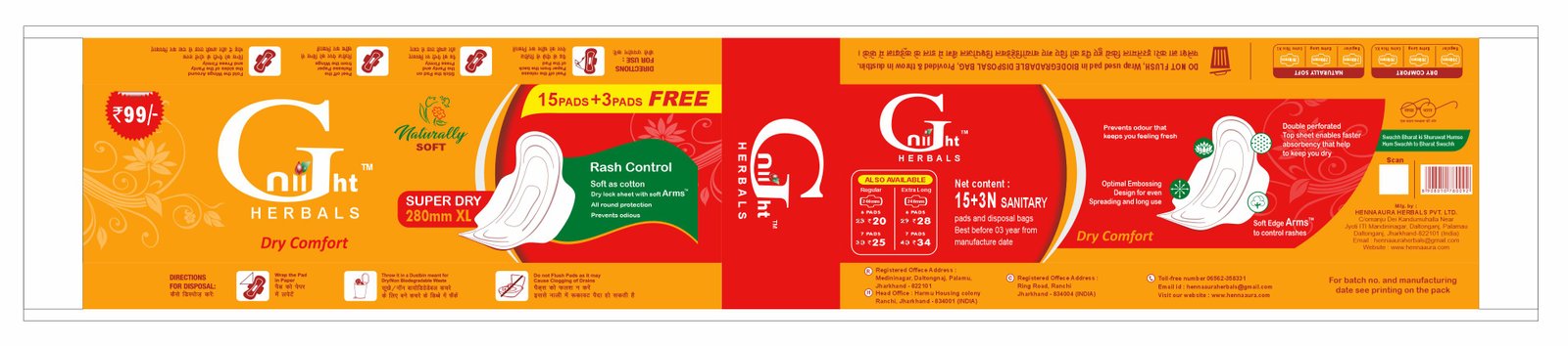 NIIGHT HERBALS (SANITARY PAD)