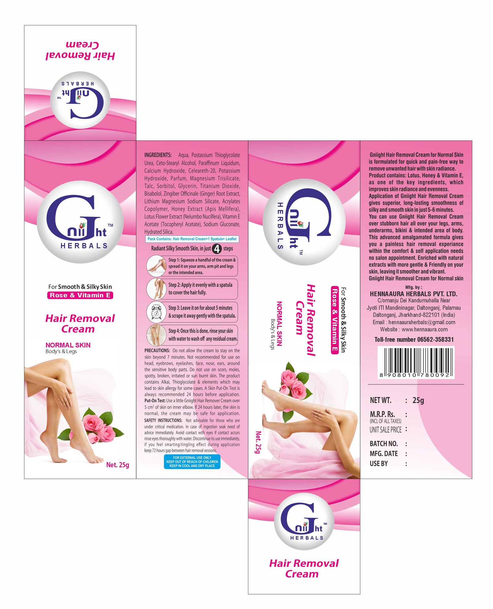 NIIGHT HERBALS (HAIR REMOVAL CREAM)