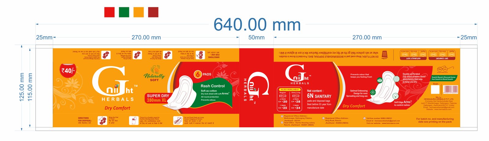 NIIGHT HERBALS (SANITARY PAD)